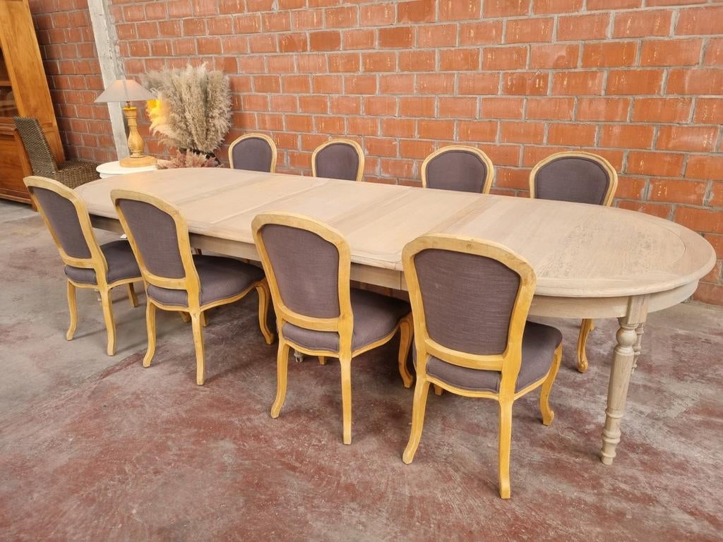 Table à manger en chêne art:37/26, Enlèvement, Chêne, Belgie, Ovale