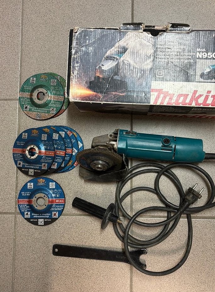 Makita haakse slijpmachine, Doe-het-zelf en Bouw, Ophalen of Verzenden, Gebruikt