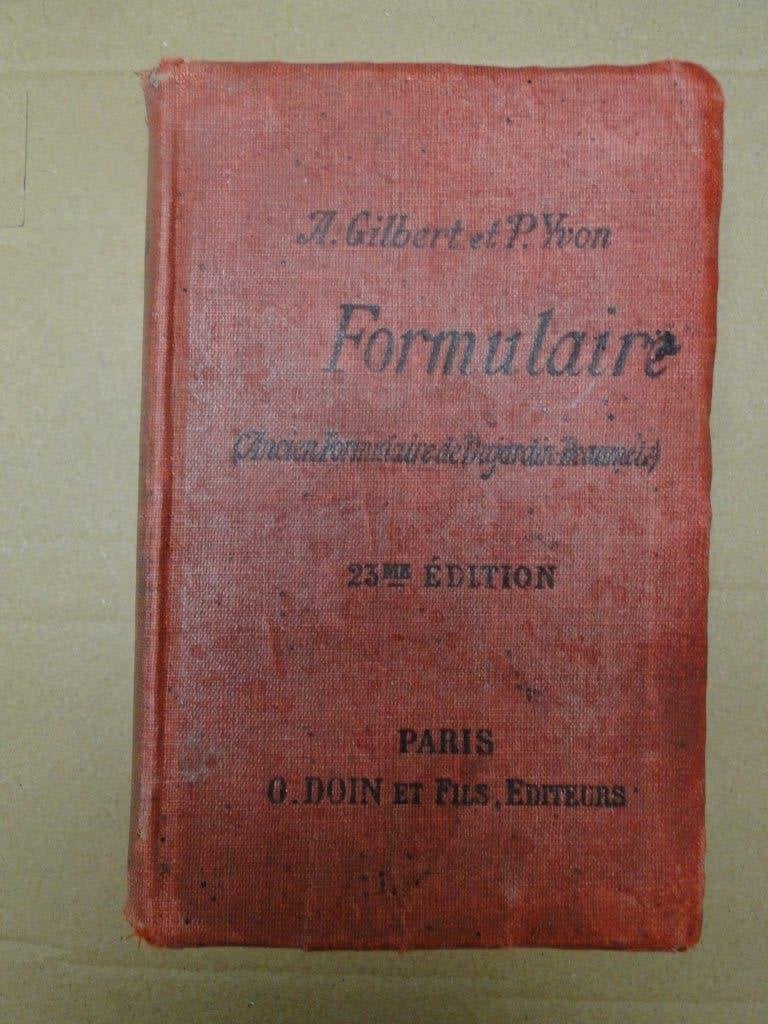 Formulaire - A.Gilbert et P.Yvon, Verzenden