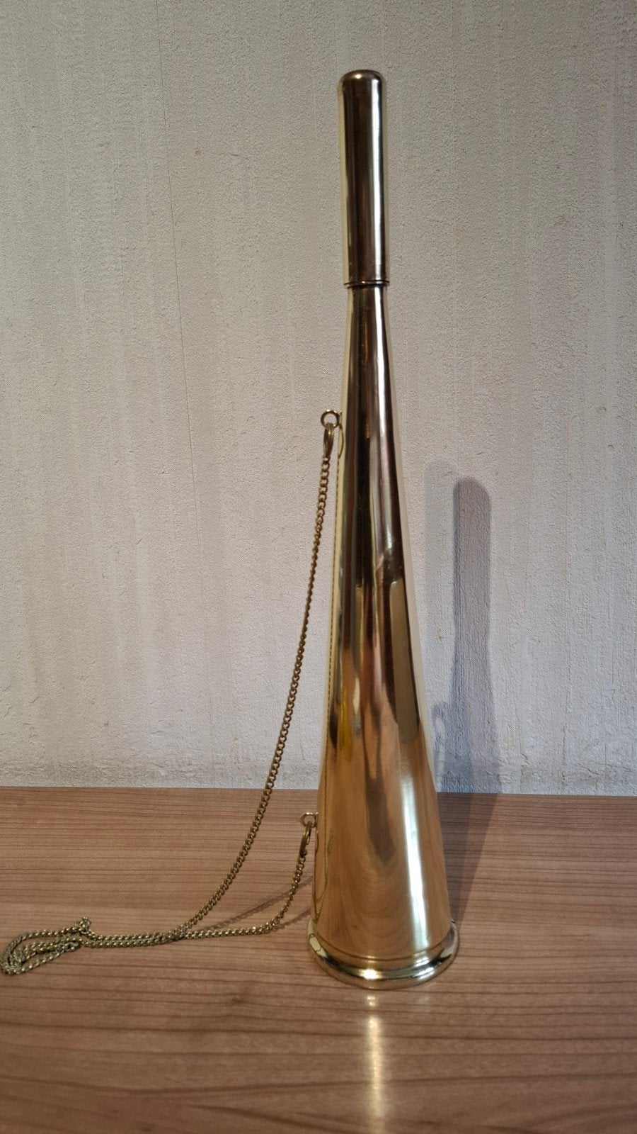 Koperen scheepstoeter  ,misthoorn of luchthoorn, Musique & Instruments, Instruments à vent | Trombones, Enlèvement ou Envoi, Comme neuf