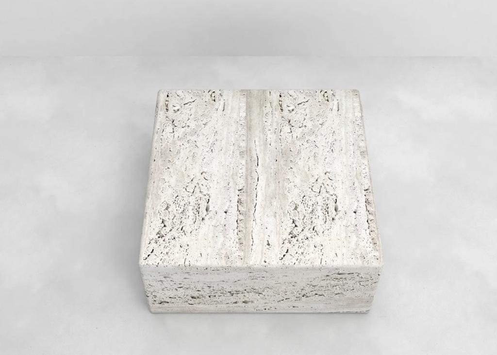 Nieuwe travertin salontafel, Huis en Inrichting, Ophalen, 50 tot 100 cm, Nieuw, 50 tot 100 cm