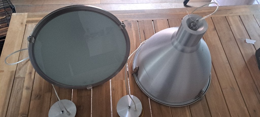 industriele lampen, Ophalen, E27 (groot), Zo goed als nieuw, Glas