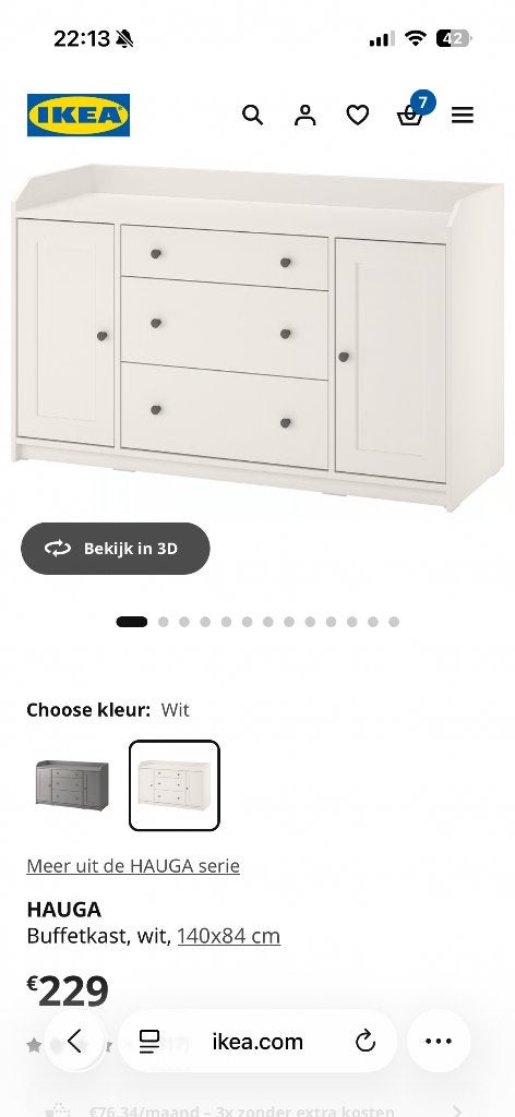 Buffetkast, Enlèvement