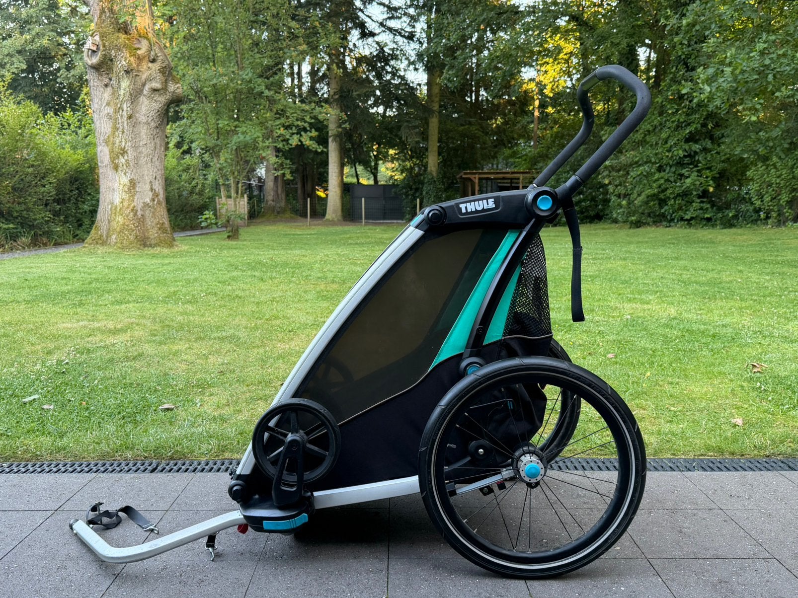 Thule Chariot 1 fietskar + accessoires, Ophalen, Zo goed als nieuw, Opvouwbaar