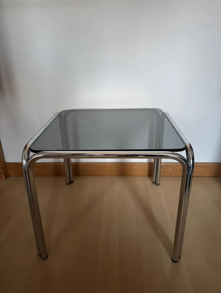 Vintage Mid-Century Side Table, Ophalen, Gebruikt, Glas
