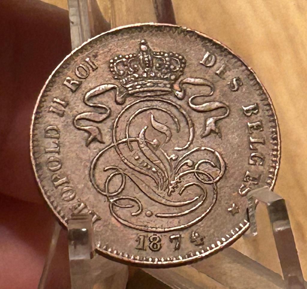 2 cent 1874 leopold 2, Ophalen of Verzenden