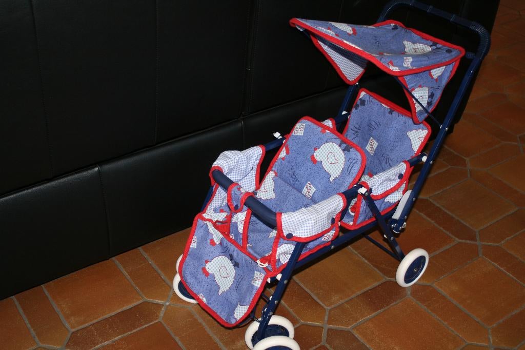 landau pour 2 poupées, Kinderen en Baby's, Speelgoed | Poppen, Ophalen, Zo goed als nieuw