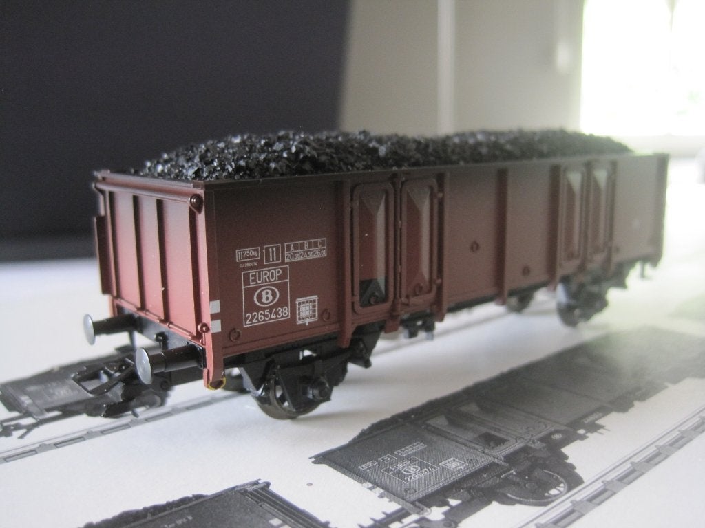 MARKLIN NMBS 7-DELIGE BAKWAGENS MET KOLEN, Enlèvement ou Envoi, Courant alternatif, Wagon, Comme neuf