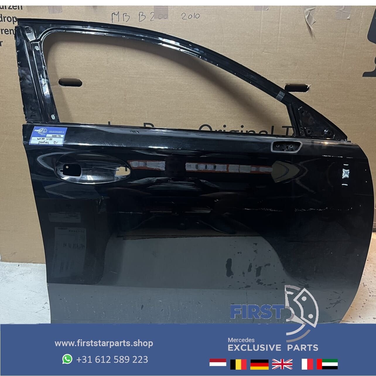 W177 DEUR KAAL PORTIER ZWART RECHTS VOOR Mercedes A Klasse 2, Utilisé, Porte, Avant, -