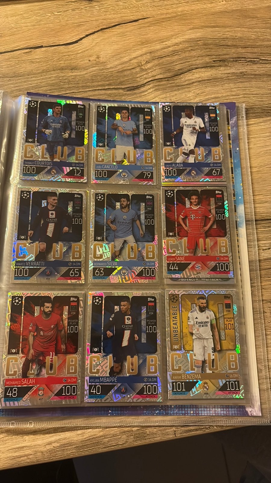 Match Attax 2022/23 Limited Edition Lot Mbappé Benzema Kane, Ophalen of Verzenden, Zo goed als nieuw, Meerdere kaarten, Foil