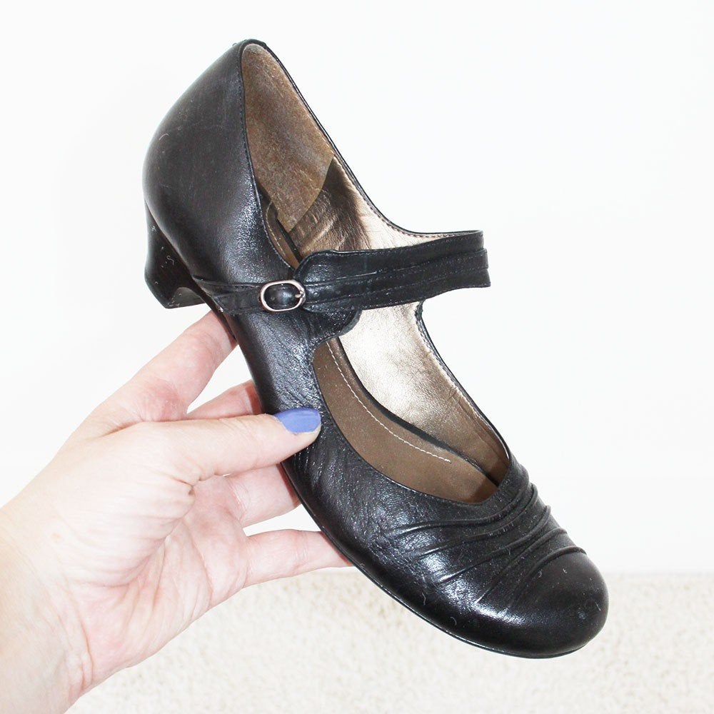 Mooie Leren Clarks Schoenen - 31 (Maat 6½ / 40) € 45,-, Pumps, Verzenden, Zwart, Zo goed als nieuw