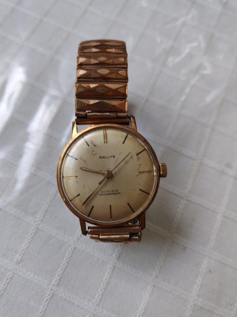 Rallyhorloge (vintage) om te controleren, Handtassen en Accessoires, Horloges | Dames, Ophalen, Gebruikt, Polshorloge