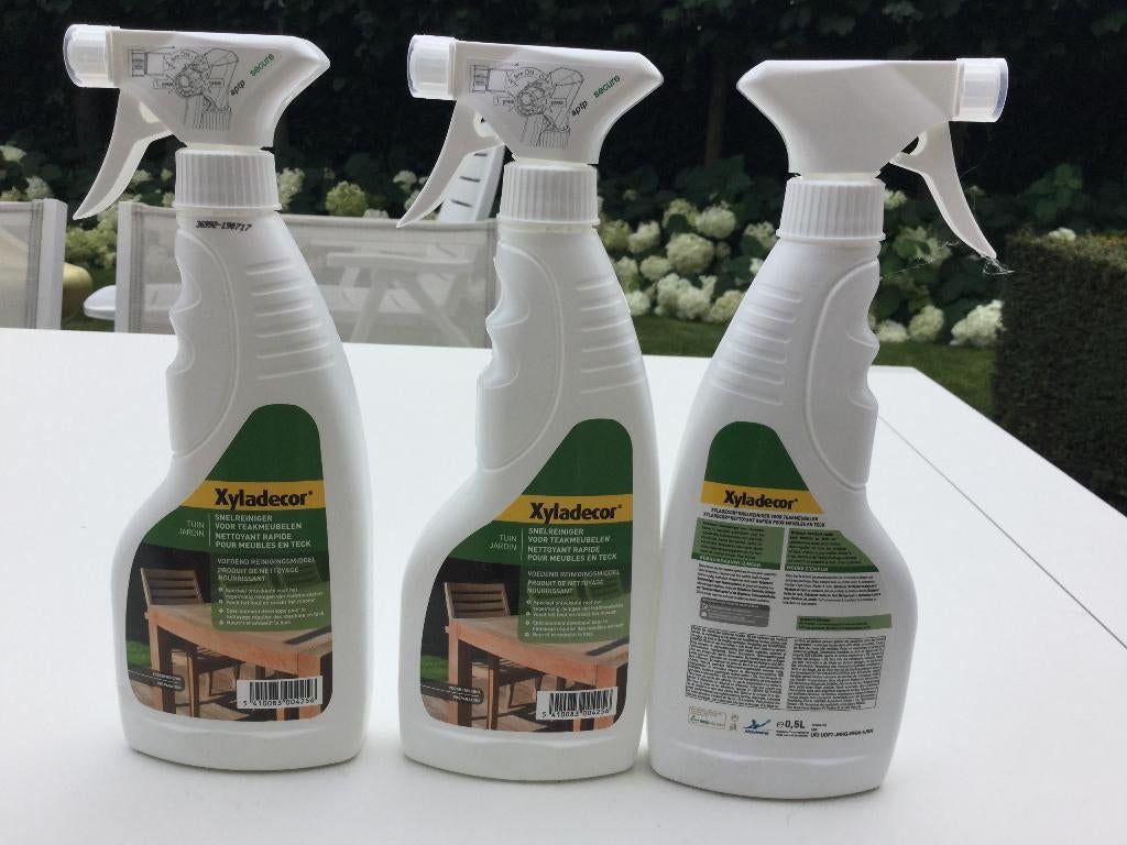 Xyladecor 3 snelreinigers voor teakmeubelen 3x0,5l, Doe-het-zelf en Bouw, Ophalen of Verzenden
