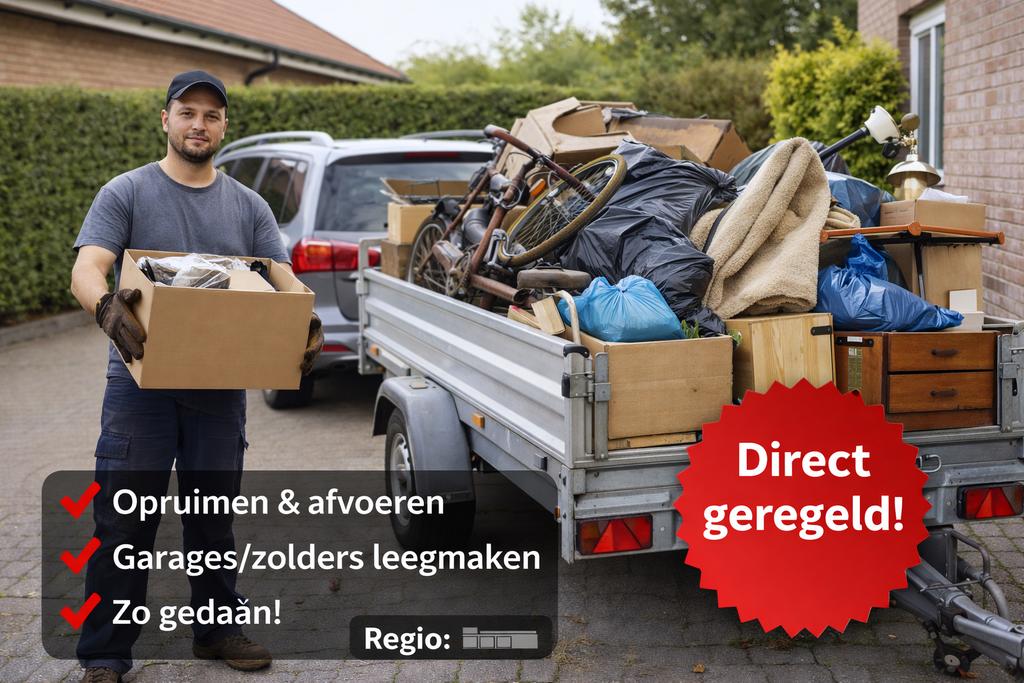 Woning of garage opruimen!, Immo, Huizen en Appartementen te koop