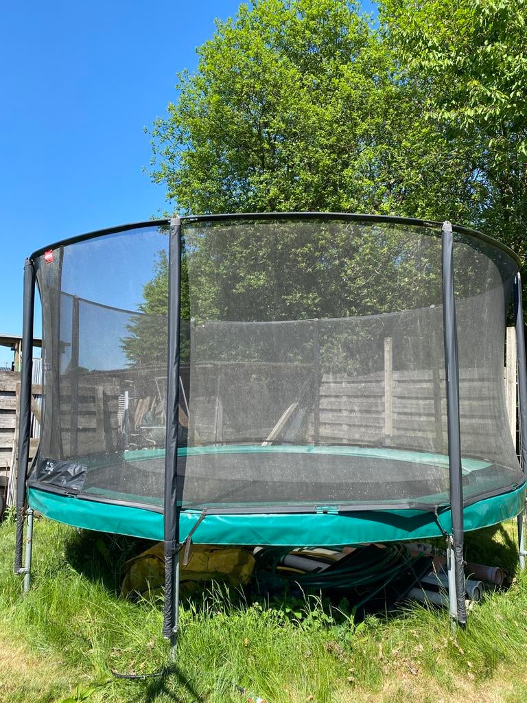 Trampoline Berg Elite Ø430 cm met veiligheidsnet en ladder, Ophalen of Verzenden, Zo goed als nieuw