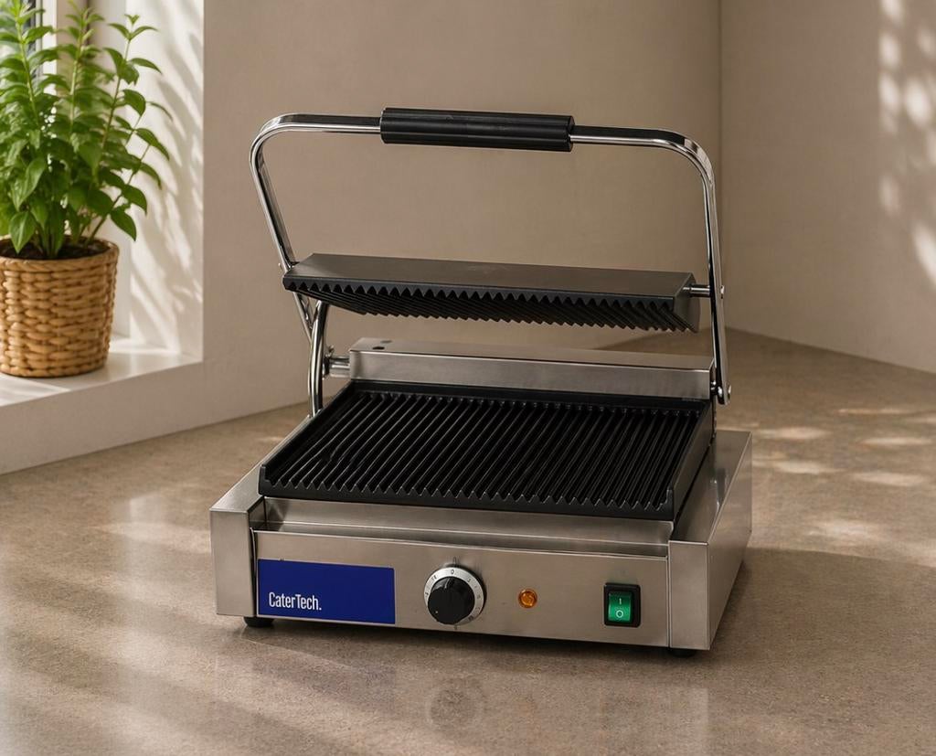 CATERTECH Paninigrill - Tosti ijzer - Grill apparaat, Electroménager, Grils de contact, Enlèvement ou Envoi, Comme neuf