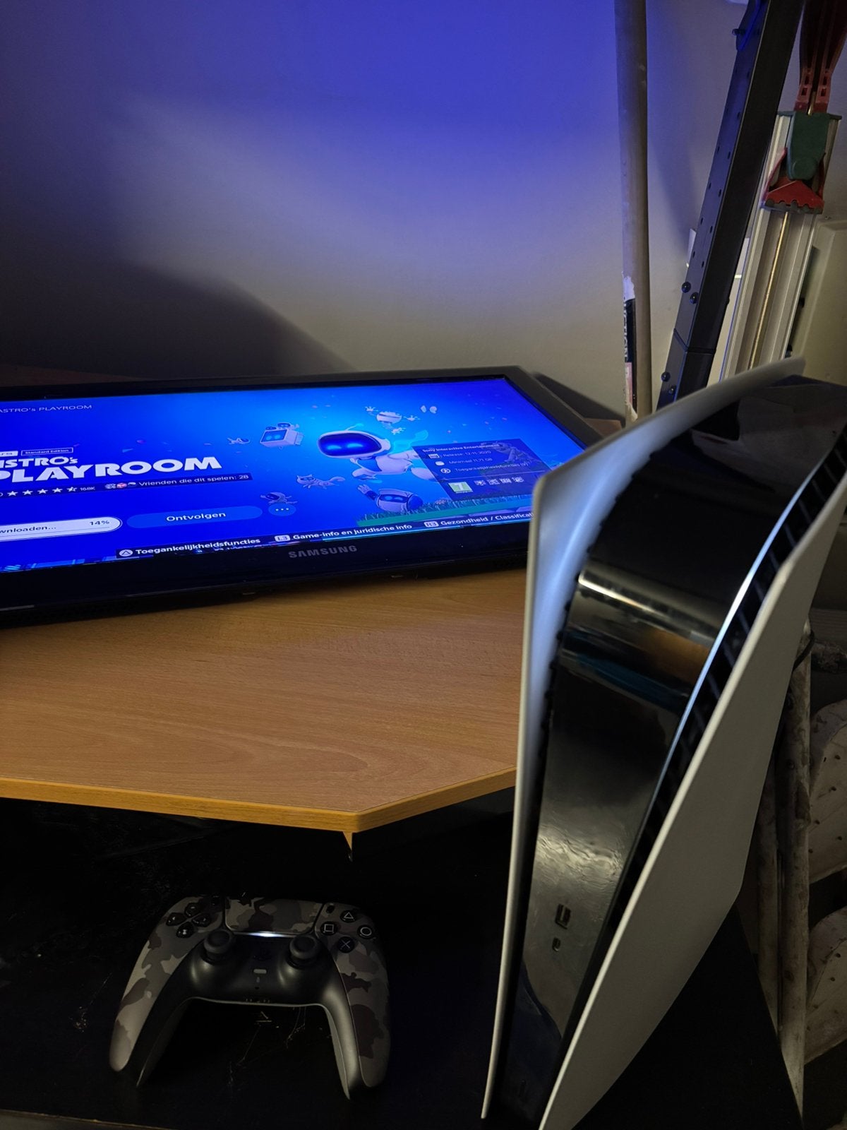 PS5 + camo controller, Games en Spelcomputers, Ophalen, Zo goed als nieuw, Playstation 5