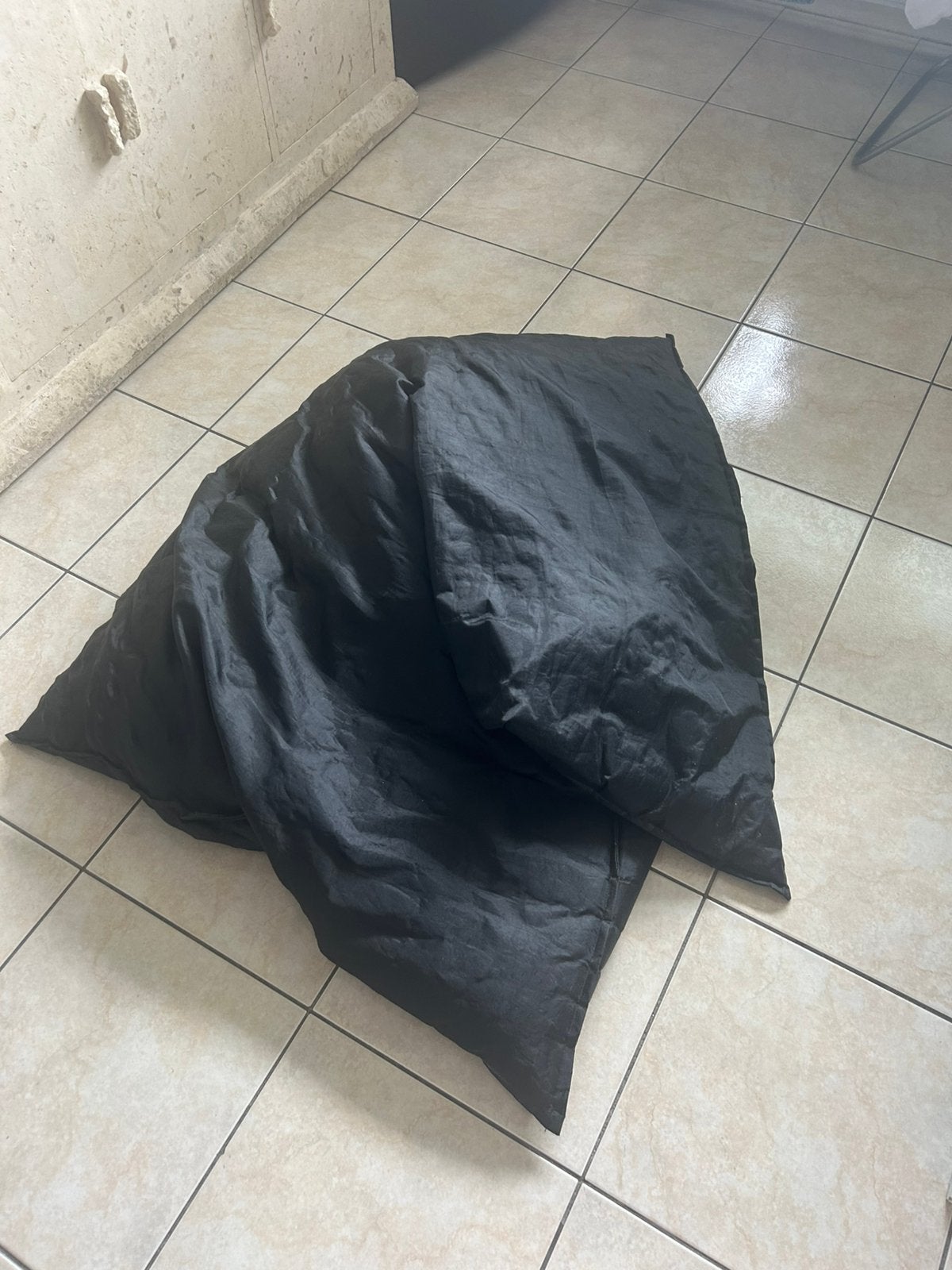 Pouf, Ophalen, Zo goed als nieuw, Zwart, Zitzak
