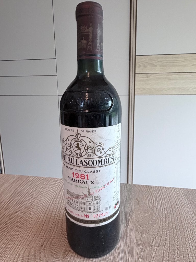 1 x Château Lascombe Grand Cru Classé 1981 Margaux, Neuf, Pleine, Enlèvement, Vin rouge