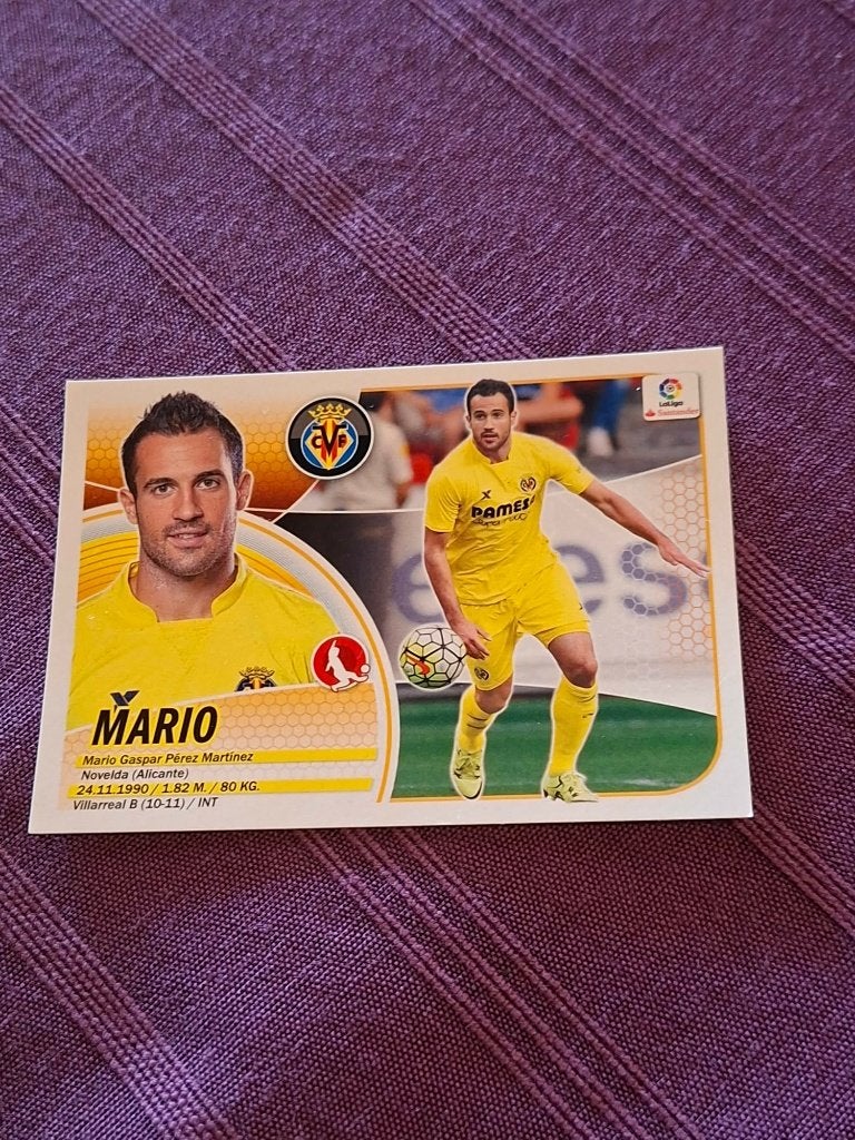 Panini / Sticker / Mario / Villareal CF / 2016-207, Ophalen of Verzenden, Nieuw, Poster, Plaatje of Sticker