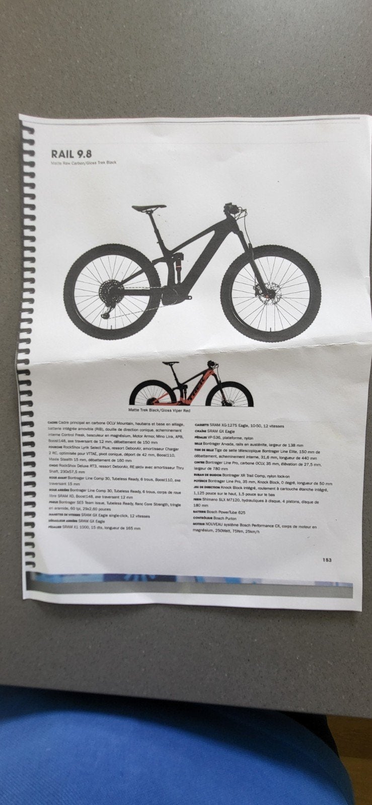 Carbon e-MTB - Trek Rail 9.8 GX - Maat S - Bosch motor, Fietsen en Brommers, Elektrische fietsen, Ophalen
