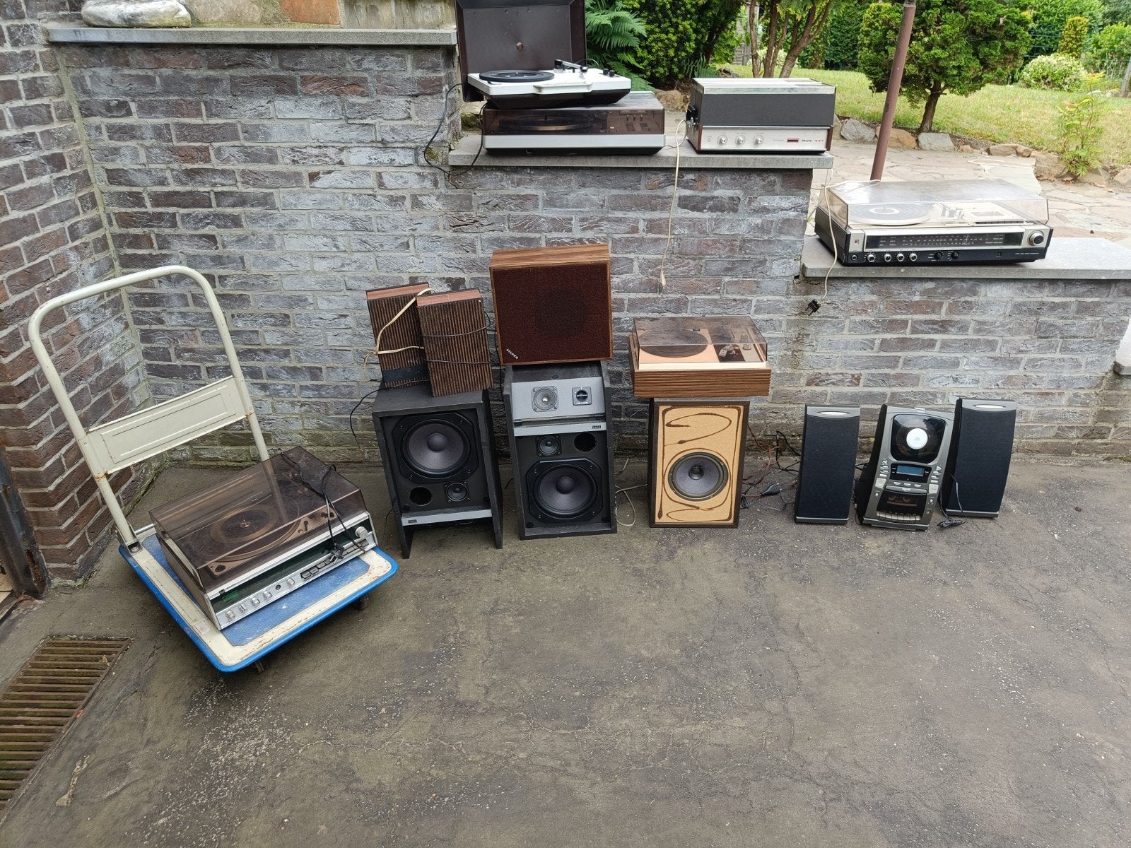 Platenspelers radio boksen voor stukken of reparatie, Ophalen