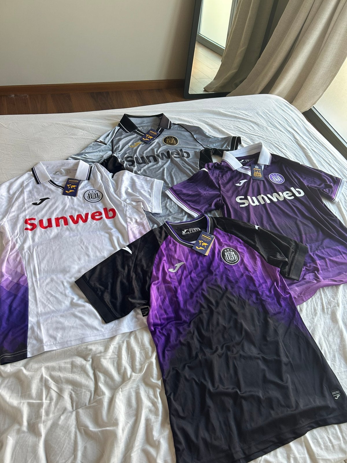 Lot maillots Anderlecht, Sport en Fitness, Voetbal, Maat XL, Ophalen of Verzenden, Nieuw, Shirt