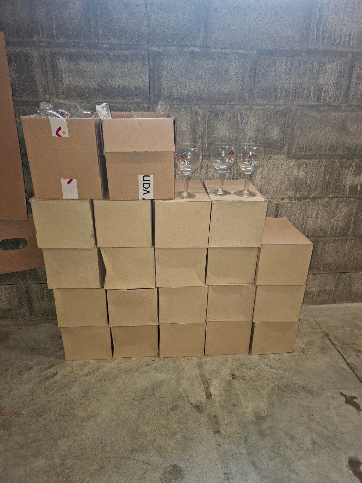 Leffe glazen 25cl   120stuks, Verzamelen, Ophalen