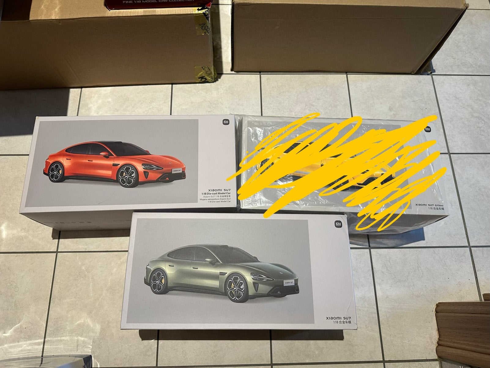 1/18 Xiaomi SU7- Alloy car model, Ophalen of Verzenden, Zo goed als nieuw