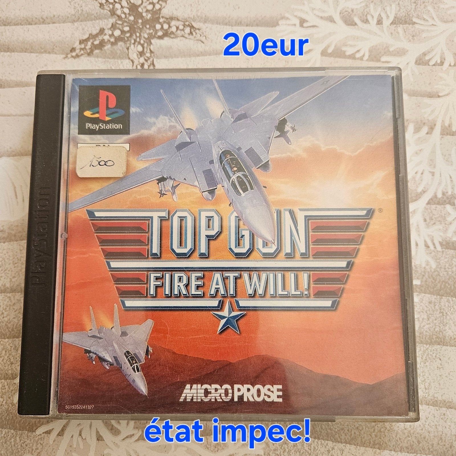 Top gun fire at will impeccable ps1, Enlèvement ou Envoi, Comme neuf, Simulation