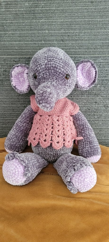 Olifant met kleedje handgemaakt, Overige merken, Overige karakters, Handgemaakt, Nieuw