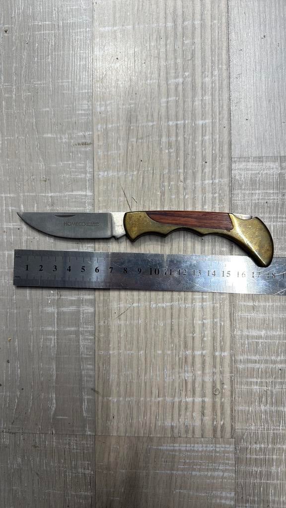 Couteau pliant HOMECO Solingen Germany – manche bois, Enlèvement ou Envoi, Utilisé