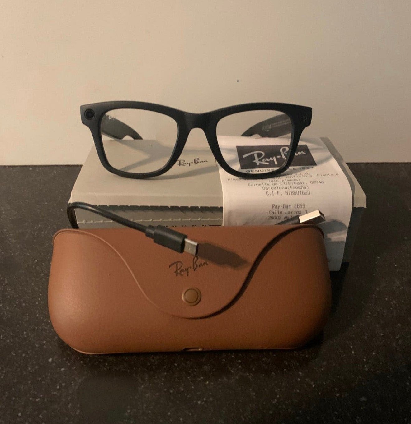 Ray-Ban Meta Wayfarer Gen 2 — Transitions Grey, Enlèvement ou Envoi, Comme neuf, Ray-Ban, Lunettes