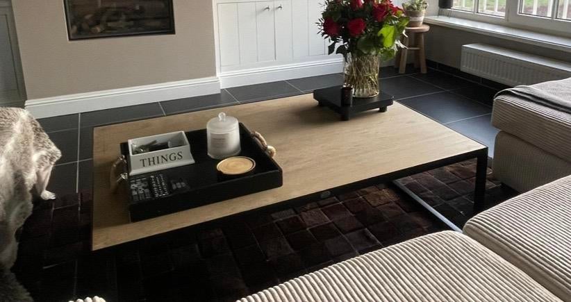 Salontafel Riverdale hout en staal, Huis en Inrichting, Ophalen