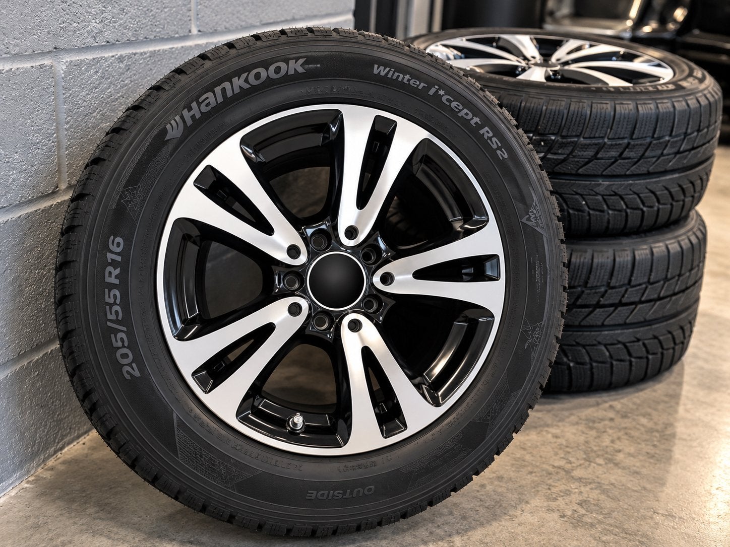 Kit hiver Mercedes classe A 205/55 R16 Hankook, Auto-onderdelen, Ophalen, Gebruikt, 16 inch, Banden en Velgen
