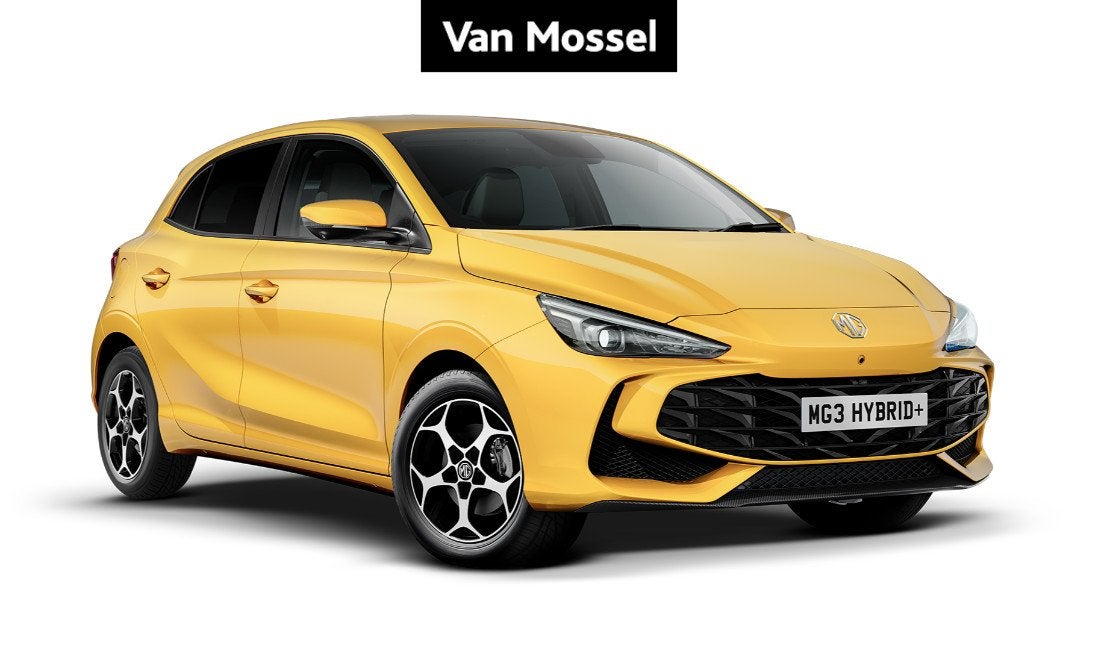 MG MG3 HEV+ Luxury, Auto's, Stof, Gebruikt, Geel, Bedrijf