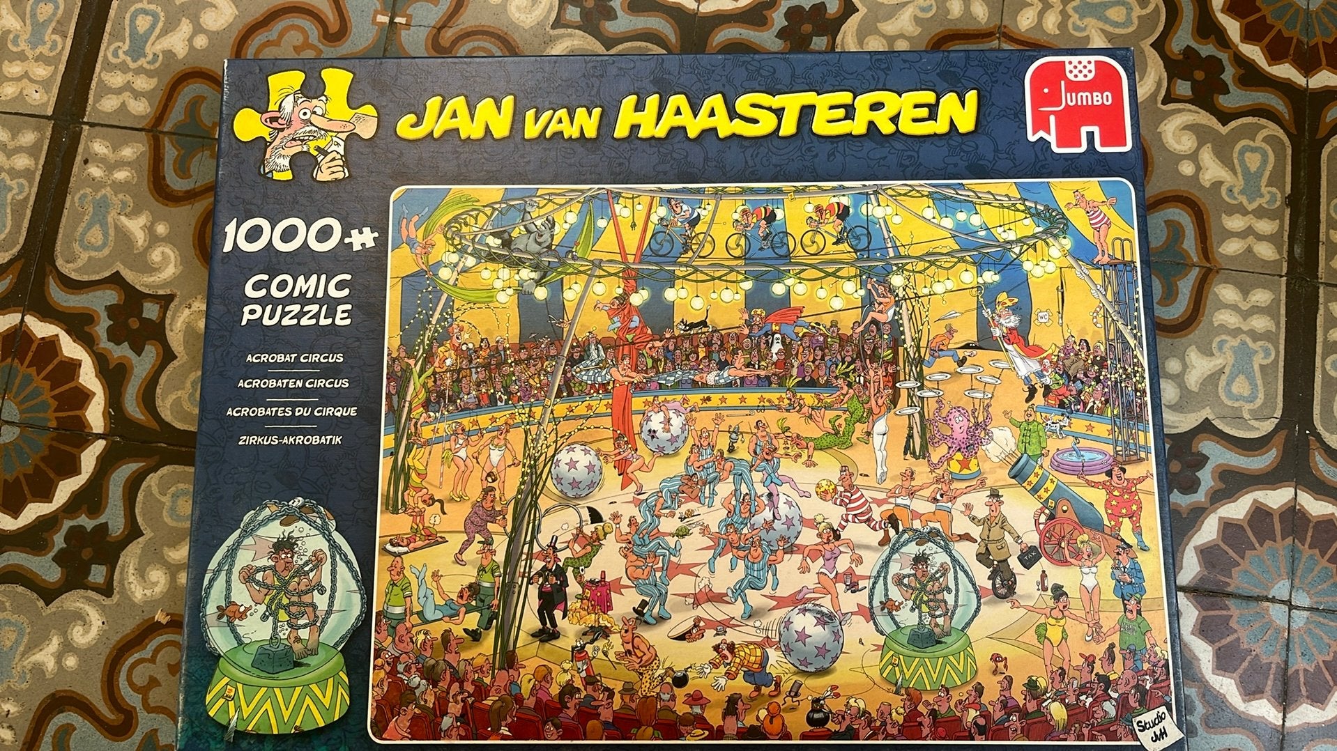 Jan van Haasteren 1000 st Acrobaten circus, Hobby & Loisirs créatifs, Enlèvement, 500 à 1500 pièces, Comme neuf, Puzzle