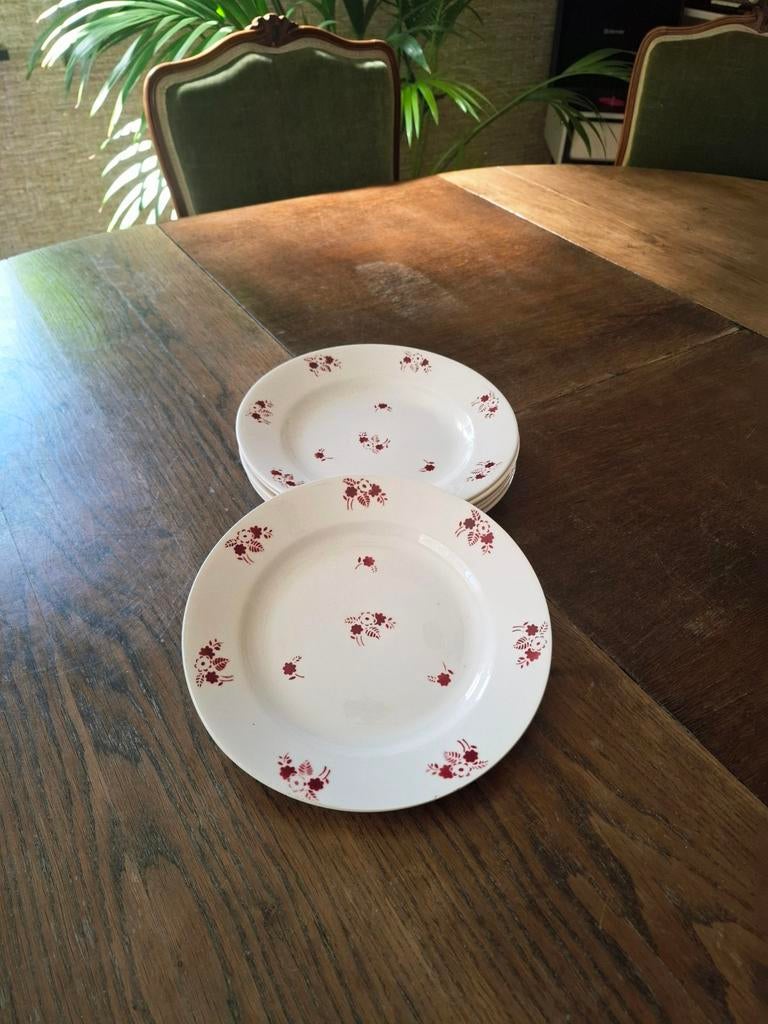 Vintage dinerborden Saint Amand - set van 6, Enlèvement ou Envoi