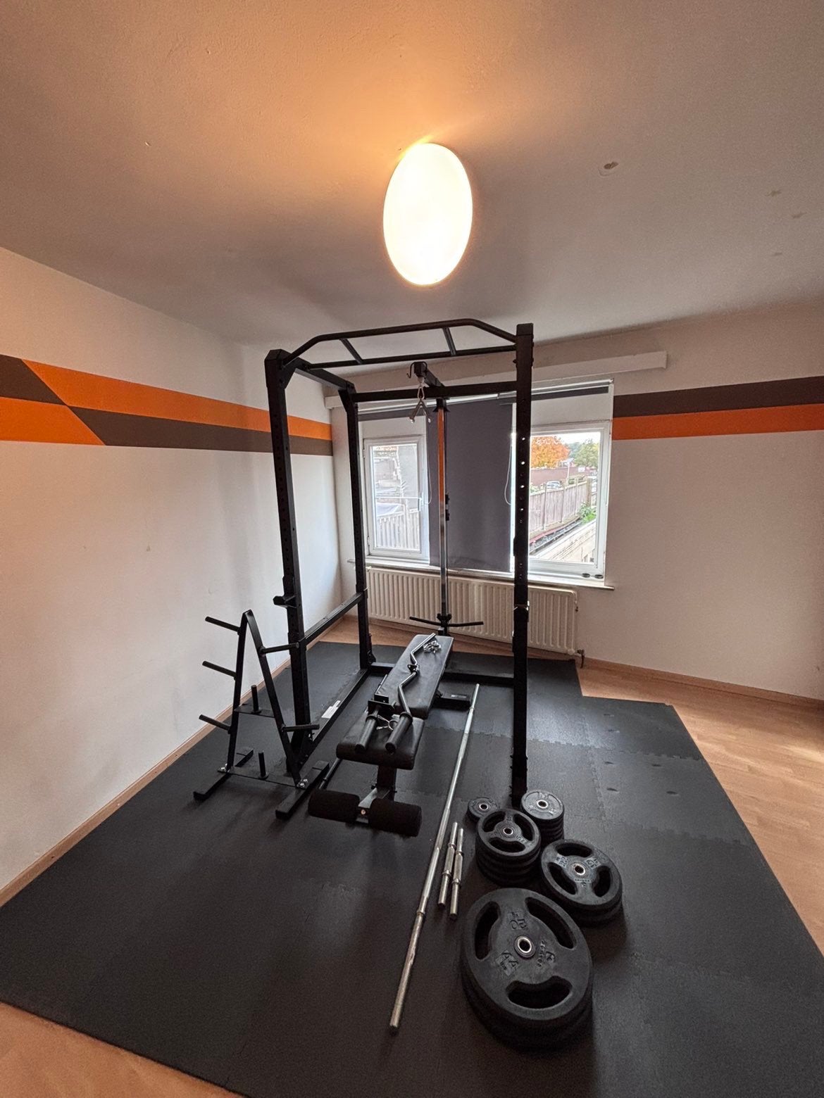 Fitness toestel + bankje + gewichten, Sport en Fitness, Ophalen, Zo goed als nieuw, Armen, Overige typen