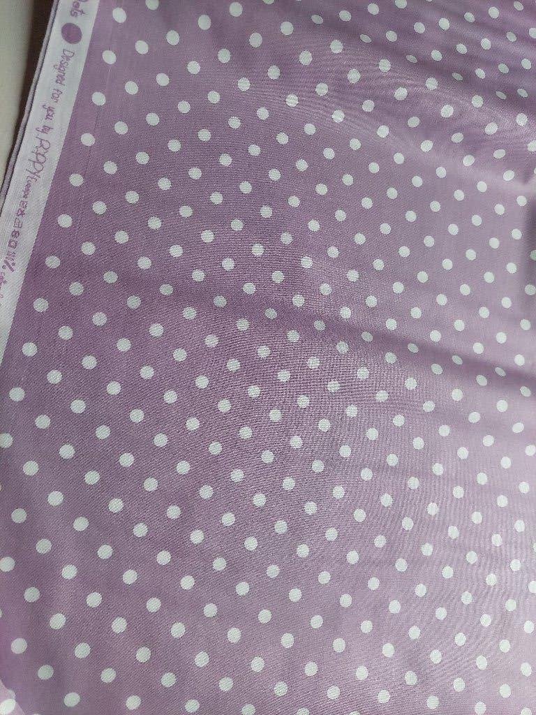 Promo ! 6201) coton au mètre points lilas, Neuf, Enlèvement ou Envoi, Autres couleurs, Coton