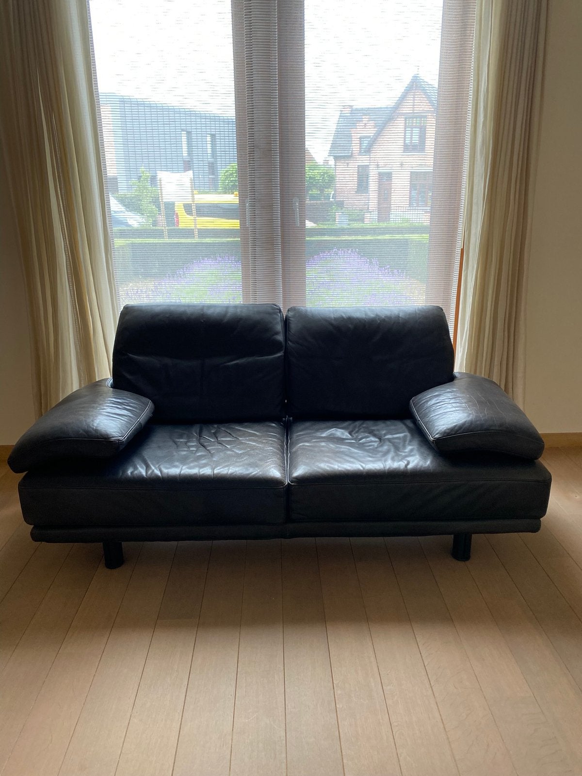 Lederen 2-zit Rolf Benz, Maison & Meubles, Fauteuils, 75 à 100 cm, 125 cm ou plus, Enlèvement, Utilisé
