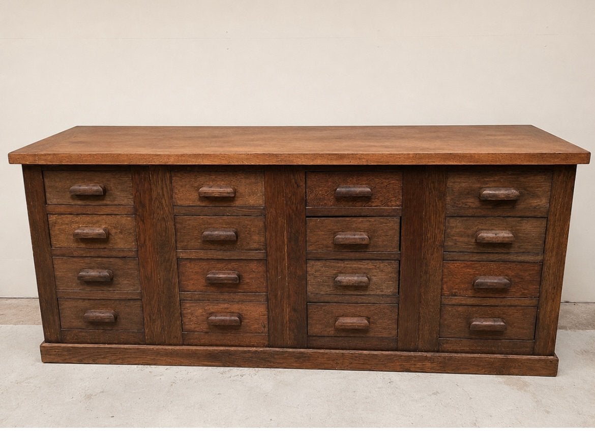 Meuble de  droguerie ancien en chene, Enlèvement, Comme neuf, Chêne