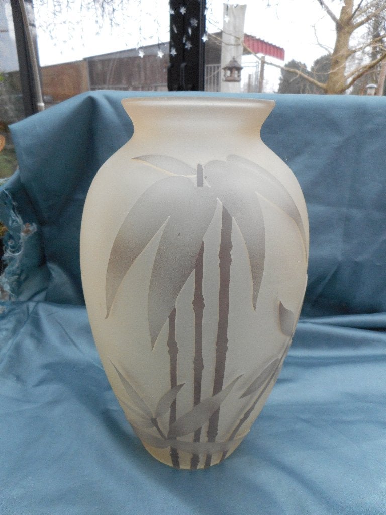 Vaas 'Vianne' - zeldzaam model - zuurgeëtst Art Deco 1930, Antiek en Kunst, Ophalen of Verzenden