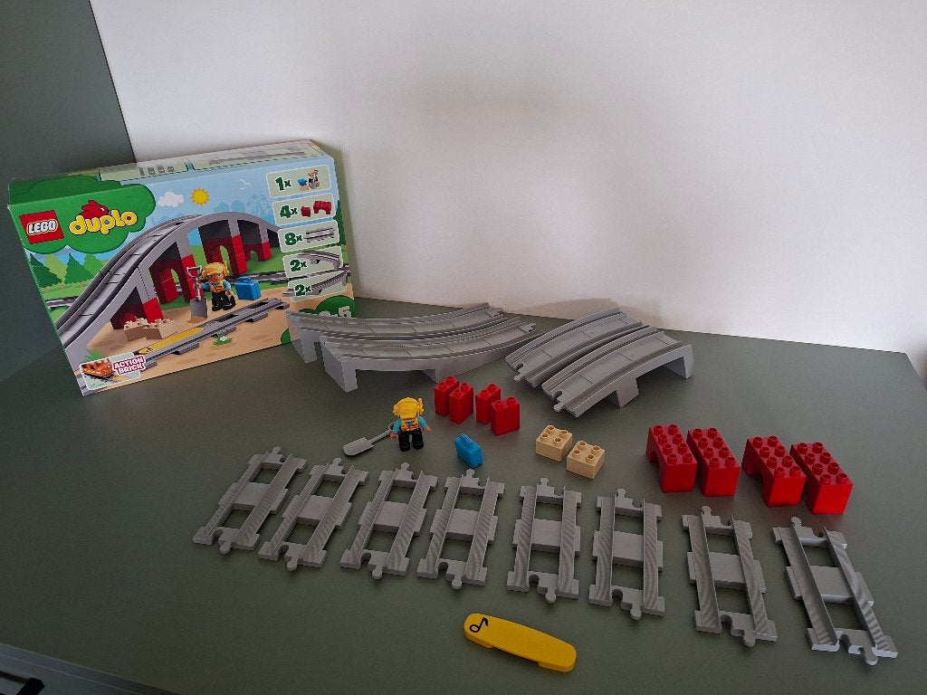 Duplo treinsporen brug 10872, Kinderen en Baby's, Ophalen, Compleet, Zo goed als nieuw, Duplo