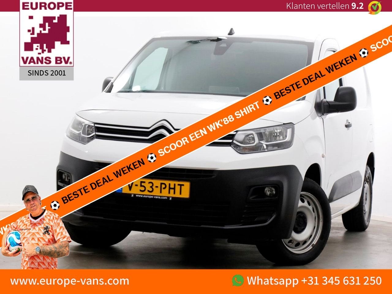 Citroën Berlingo 1.5 BlueHDI 130pk Automaat Airco/CarPlay 01, Automaat, Citroën, Wit, Diesel