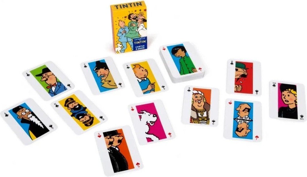 La famille de Tintin - Cartes à jouer (Complet - 2011)., Envoi, Tintin, Comme neuf, Livre ou Jeu
