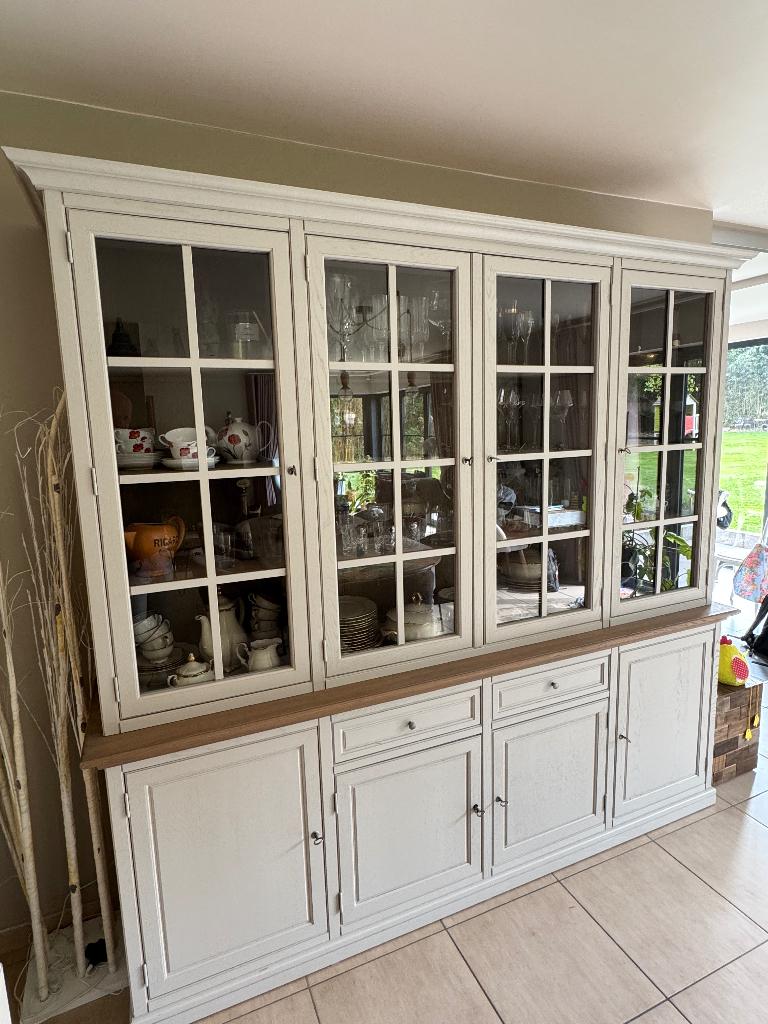 Chique landelijke commode met ingebouwde verlichting, Huis en Inrichting, Ophalen, 200 cm of meer, Eikenhout, Zo goed als nieuw