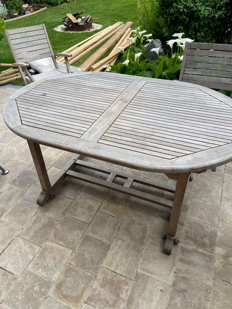 Teaktafel, Ophalen, Zo goed als nieuw, Teakhout