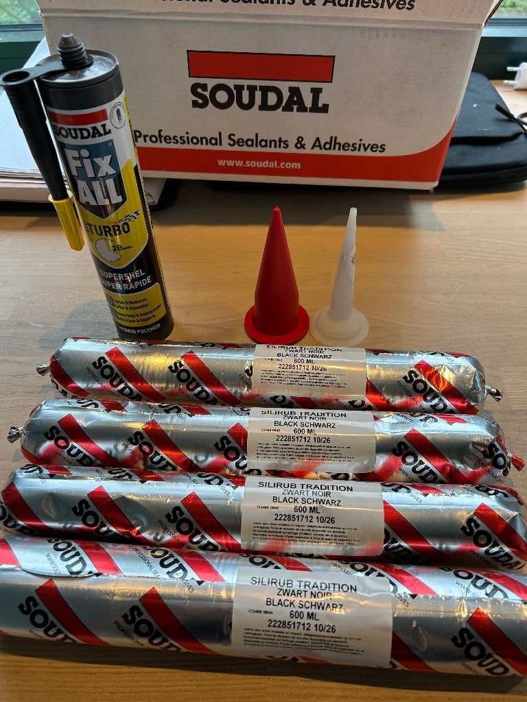 Soudal silirub tradition zwart, Ophalen of Verzenden, Nieuw, Overige materialen