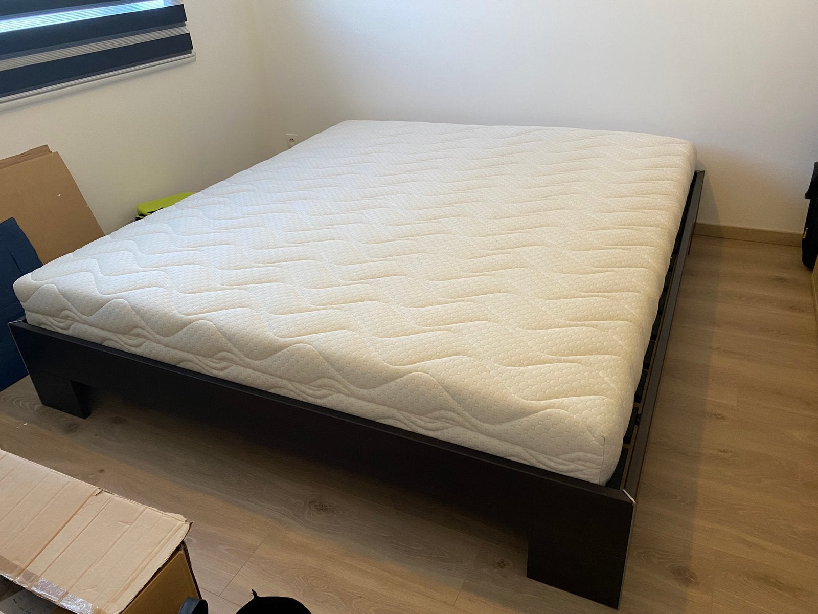 Compleet bed met verstelbare lattenbodems en matras 180x200, Enlèvement, Utilisé, 180 cm, Deux personnes